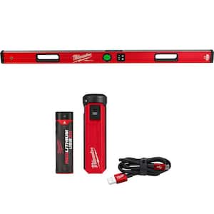 48 in. REDSTICK Digital Box Level with Pin-Point Measurement Technology with Portable Power Source Kit