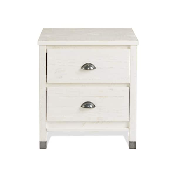 Baja Night Stand - 2 Drawer - Shabby White Finish