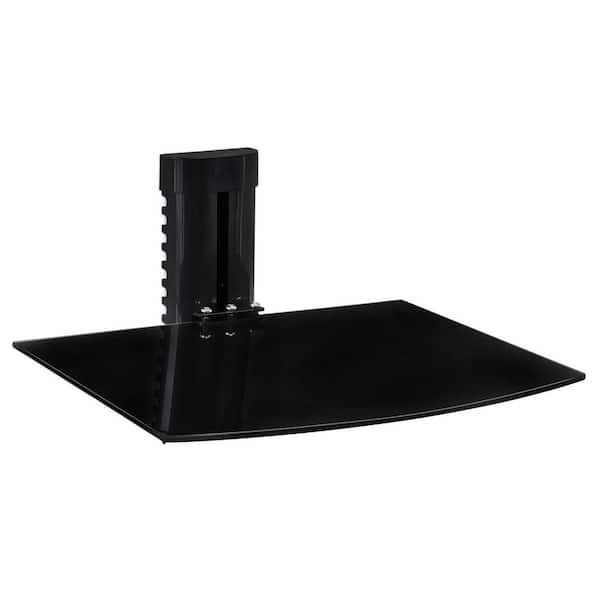 mount-it! 14.25 in. L x 9.87 in. D Black Floating Wall Mounted Shelf