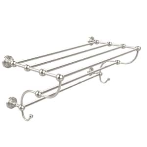 Waverly Place Collection 24 in. W Train Rack Towel Shelf in Polished Nickel