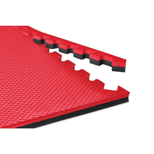 Norsk Red/Black 24 in. x 24 in. EVA Foam Truly Reversible Sport MMA Interlocking Tile (16-Tile) Norsk Red/Black 24 in. x 24 in. EVA Foam Truly Reversible Sport MMA Interlocking Tile (16-Tile)