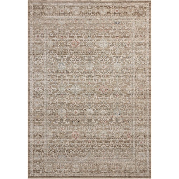 Chris Love Julia Ida Bark/Multi 5 ft. 3 in. x 7 ft. 6 in. Traditional Area Rug