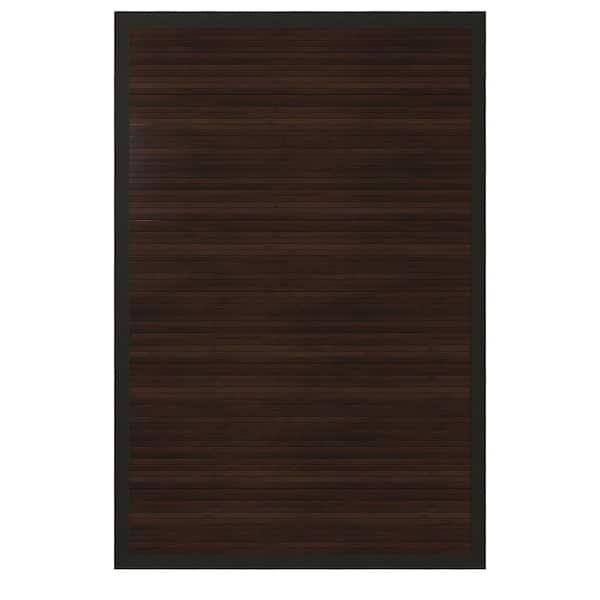 Dark Mocha 4 ft. x 6 ft. Bamboo Area Rug