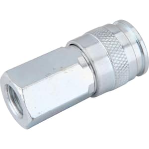 Zinc 1/4 in. x 1/4 in. Female to Female Universal Coupler