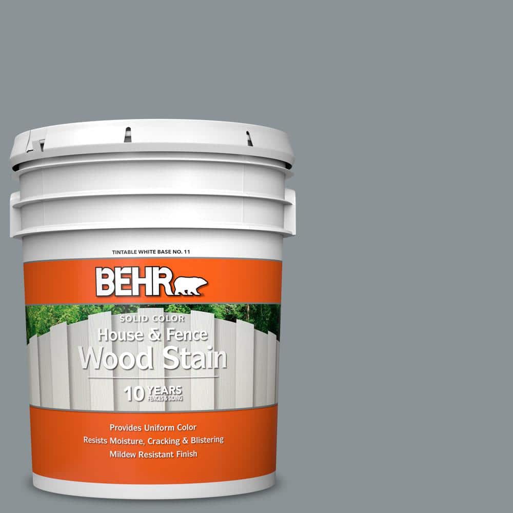 5 gal. #HDC-NT-27 Millennium Silver Solid Color House and Fence Exterior Wo