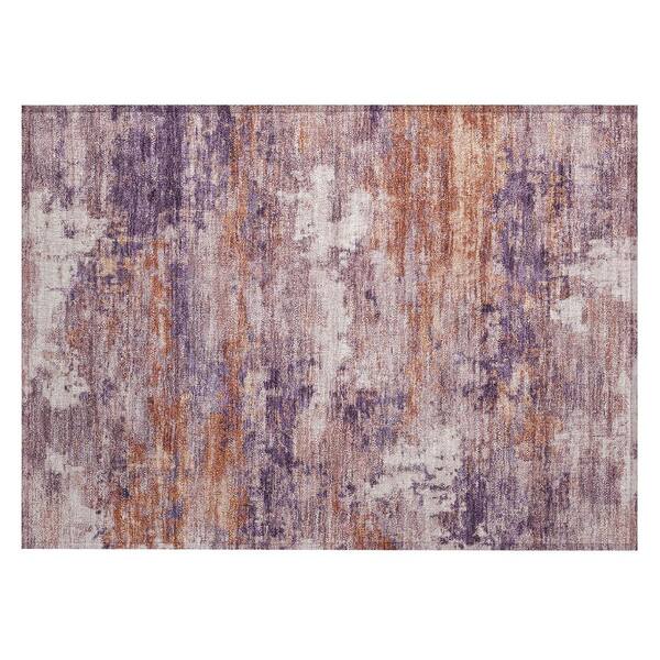 Chantille Machine Washable Indoor/Outdoor Abstract ACN2810 Plum 3 ft. x 4 ft. Area Rug