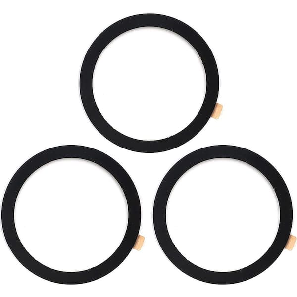 OBJLGEV Universal Metal Ring Sticker for Magnetic Charger - Magnetic Mount Conversion Accessories in Black (3 Pieces)