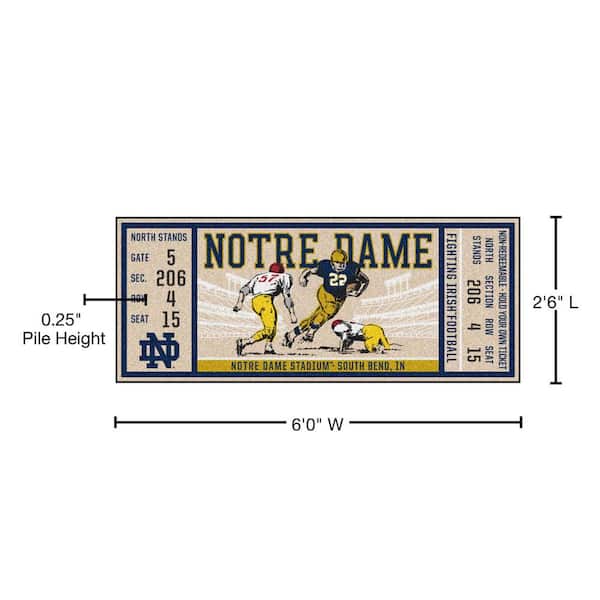 7339 Fanmats College NCAA West Virginia University 30 inch x 72 inch Nylon Face Durable Non-Skid chromojet-printed Washable Football Field Runner