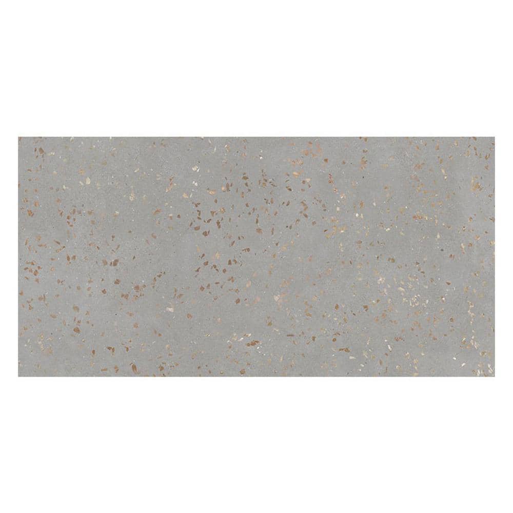 Terra Mia 4 in. x 5 in. Matte Warm Gray with Gold Flecks Porcelain Wall and Floor Tile Sample price history on PriceWatchPro
