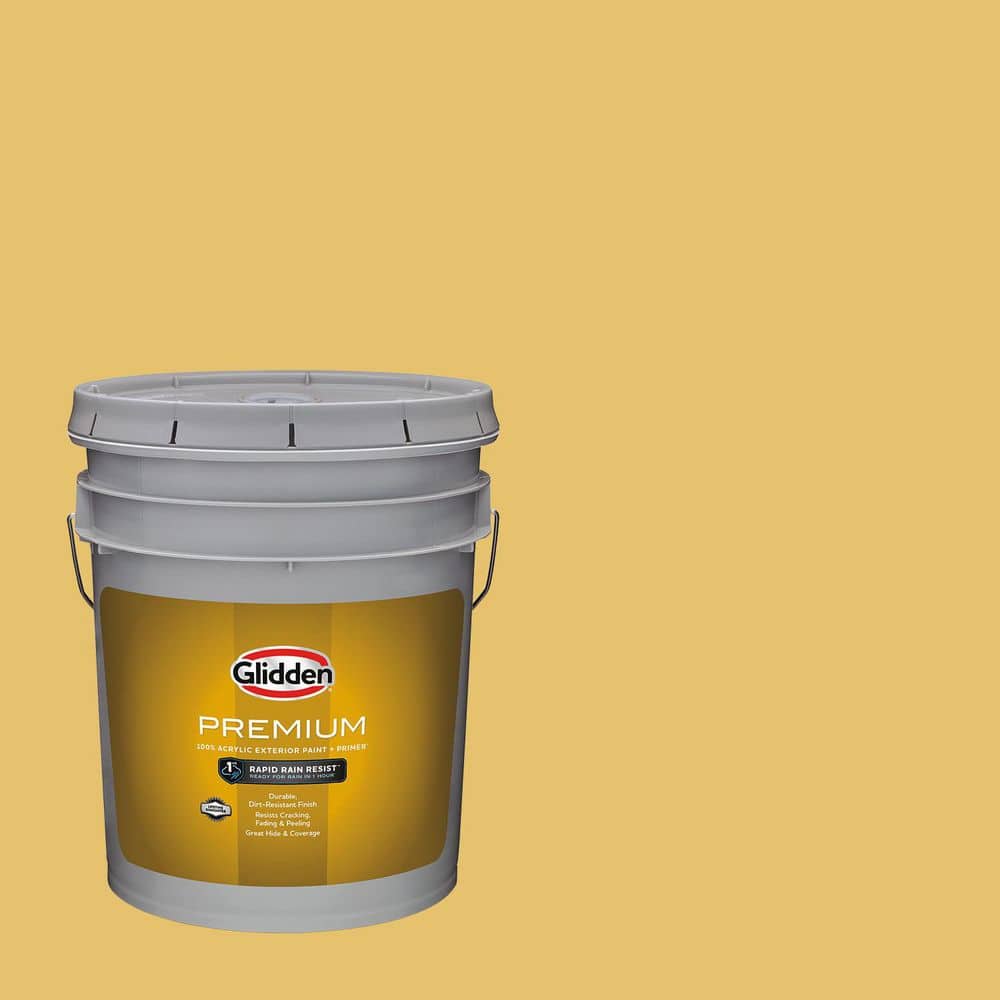 Glidden Premium 5-gal. PPG1106-4 Turner's Yellow Semi-Gloss