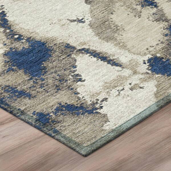 Chantille Machine Washable Indoor/Outdoor Abstract ACN3017 Navy 3 ft. x 4 ft. Area Rug
