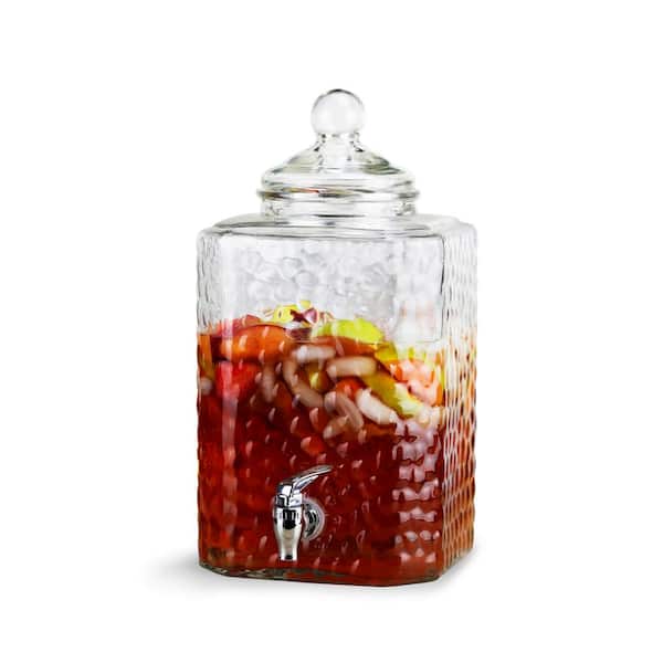 Style Setter Homestead 2.5 Gal. Textured Pattern Clear Glass Cold