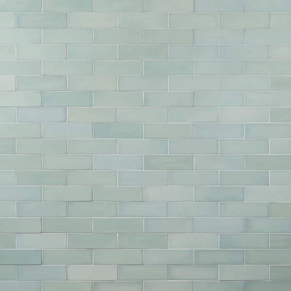 Ivy Hill Tile Vibe Robin Egg Blue 2.36 in. x 7.87 in. Matte Cement Subway Wall Tile (3.88 sq. ft./Case)