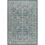 JONATHAN Y Malta Bohemian Medallion Teal/Gray 7 ft. 9 in. x 10 ft ...