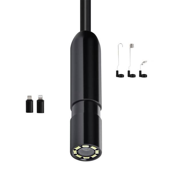 Spurtar Dual-Lens Endoscope Camera - 1920P HD, 16.5ft Semi-Rigid Cable, IP67 Waterproof, For IPhone & Android