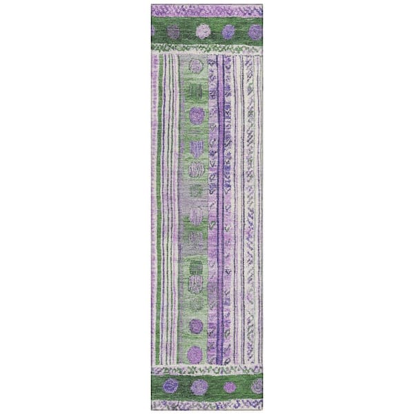 Chantille Machine Washable Indoor/Outdoor Abstract ACN1963 Green 2 ft. 3 in. x 7 ft. 6 in. Runner Rug