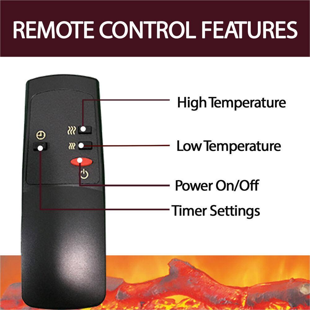 Cambridge 23-Inch Black Freestanding Electric Fireplace Heater