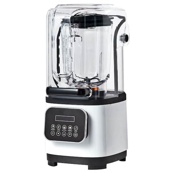 Glass Jar Professional Blender with Shield, 68 oz. 9-Speed White Blenders and 5 Functions, for Shakes, Smoothies