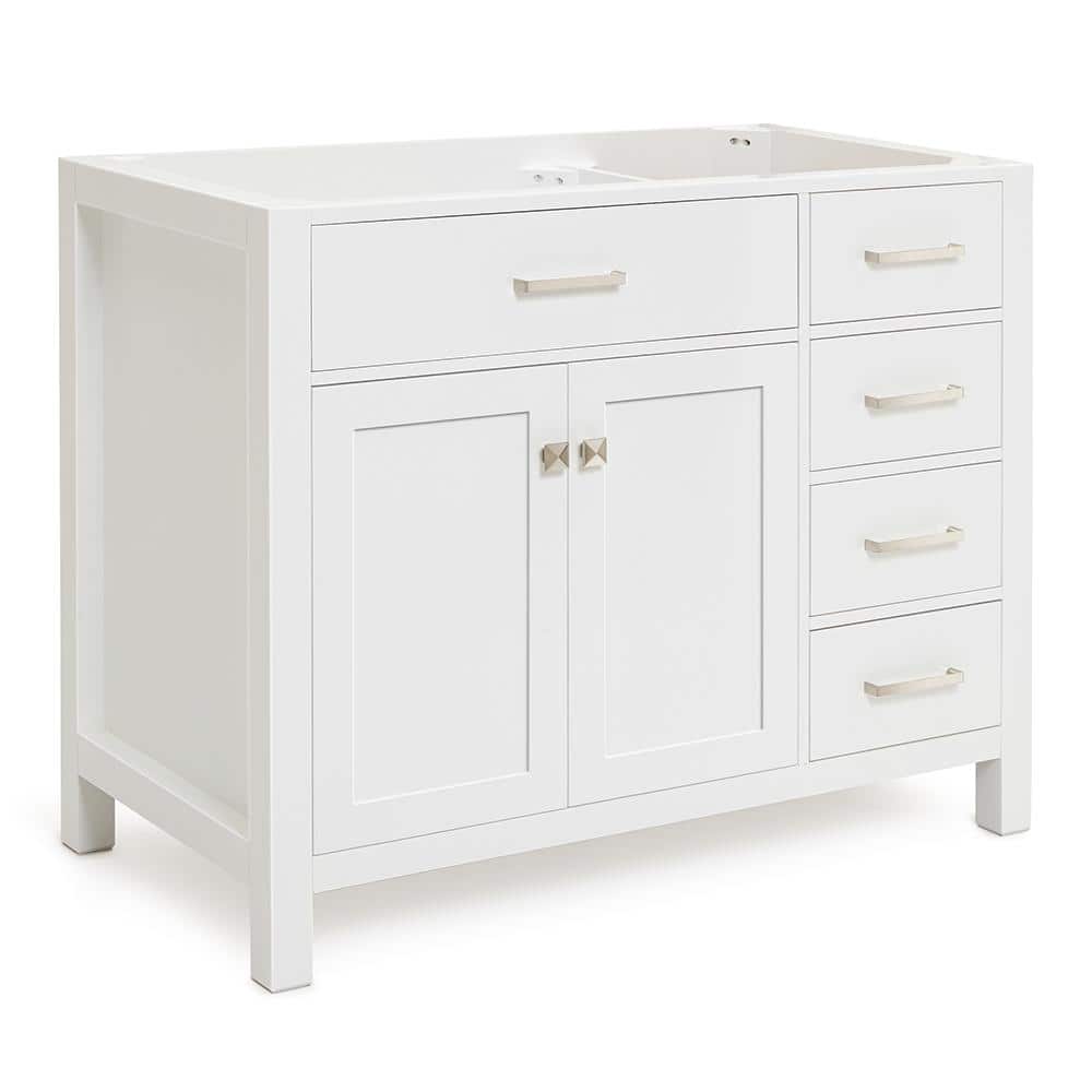 ARIEL Bristol 42 in. W x 21.5 in. D x 34.5 in. H Freestanding Bath Vanity Cabinet without Top in ...