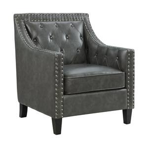 windko gray faux leather tub chair