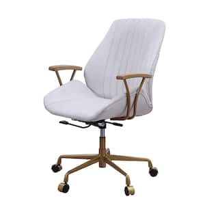 Hamilton Vintage White Leather Office Chairs