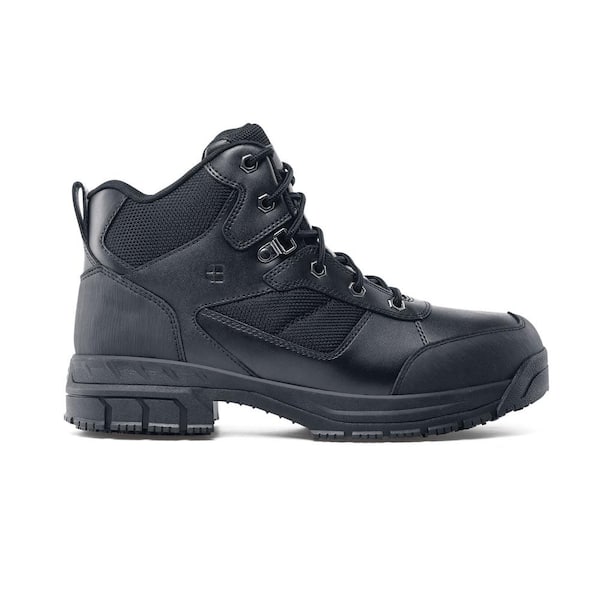Shoes For Crews Voyager II ST Unisex Black Leather Slip-Resistant Steel Toe Work Boot
