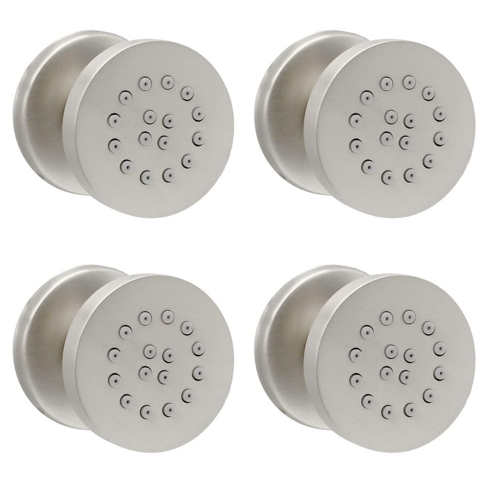 4-Pack Shower Jets in Brushed Nickel, Round Brass Shower Body Spray, Shower Massage Wall Jet Can Swivel price history on PriceWatchPro