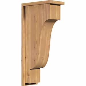 7-1/2 in. x 14 in. x 30 in. Newport Smooth Western Red Cedar Corbel with Backplate