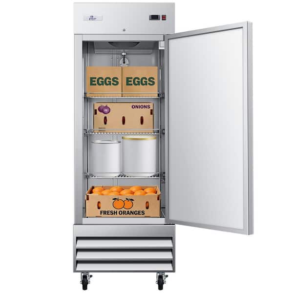 23 cu. ft. NSF Commercial Single Door Refrigerator in Stainless Steel