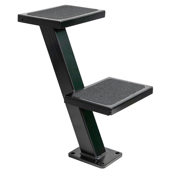 Galvanized Trailer Tongue Step-Double, Black