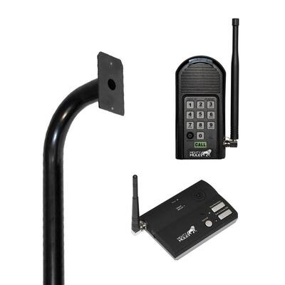 45 in. Tall Mounting Post with Wireless Intercom Keypad for Fence Gate Openers