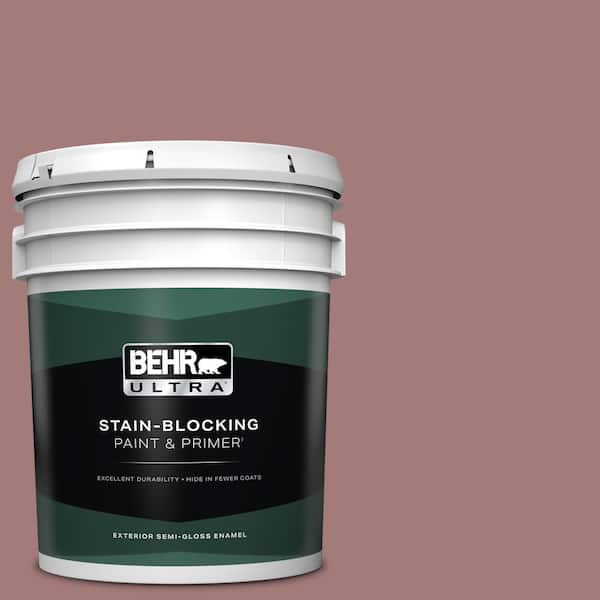 BEHR ULTRA 5 gal. #ICC-108 Brandied Apple Semi-Gloss Enamel Exterior Paint & Primer