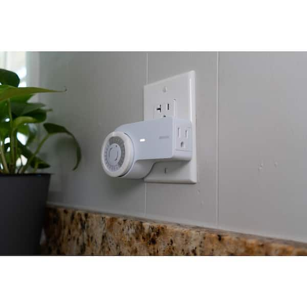 2x Indoor 24-Hour Plug In Grounded Daily Mechanical 2 Outlet Timer Light  Switch 879565106829