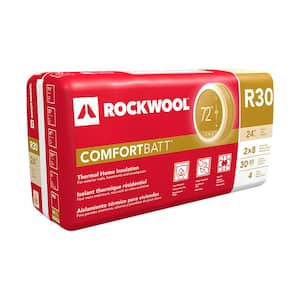 ComfortBatt R30 7-1/4"x23"x47" Unfaced Batt - Stone Wool Insulation 30.7 Sq Ft per Bag RXCB3023