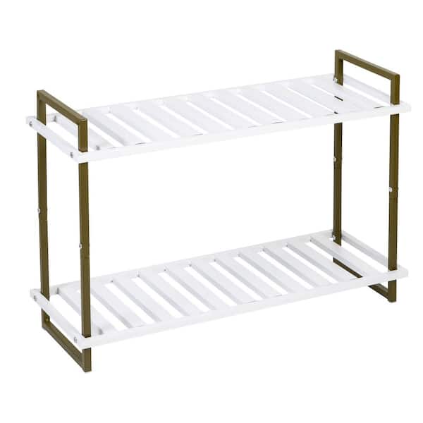 Met name Verzakking volleybal Honey-Can-Do 20 H 6-Pair White Steel Shoe Rack SHO-09133 - The Home Depot