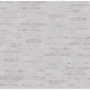 Carrara White Ledger Panel 6 in. x 24 in. Matte Porcelain Wall Tile (11 sq. ft. /Case)