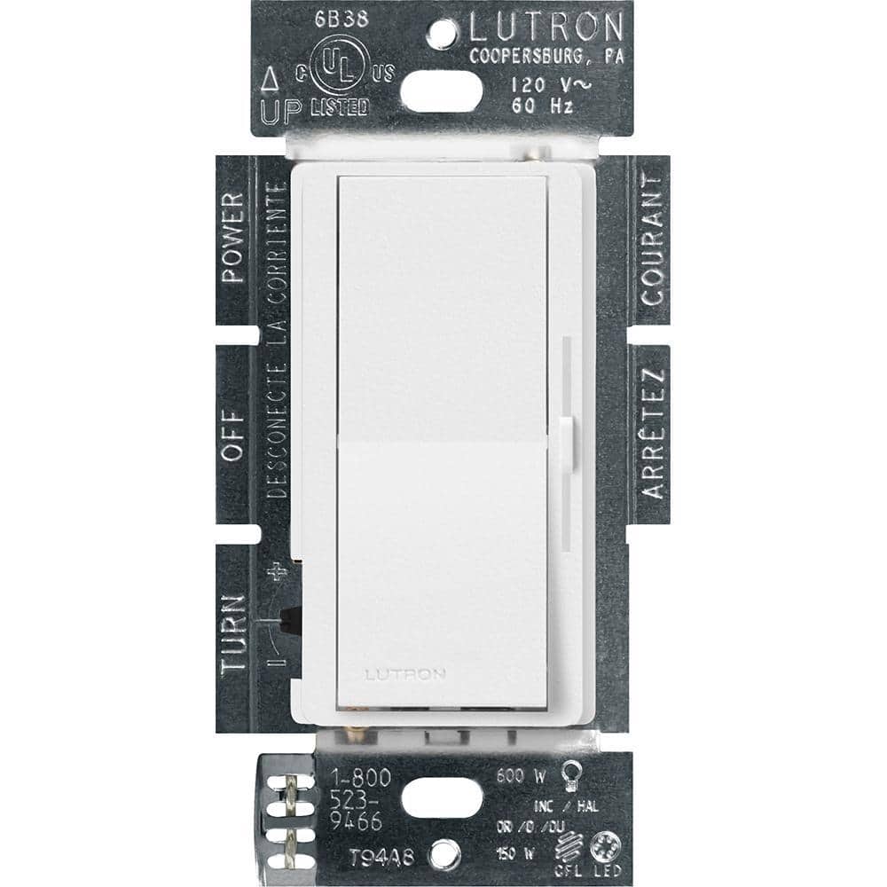 White LED+ Dimmer Switch with Paddle and Slide Control