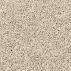Radiant Retreat III Seashell Beige 73 oz. Polyester Textured Installed Carpet