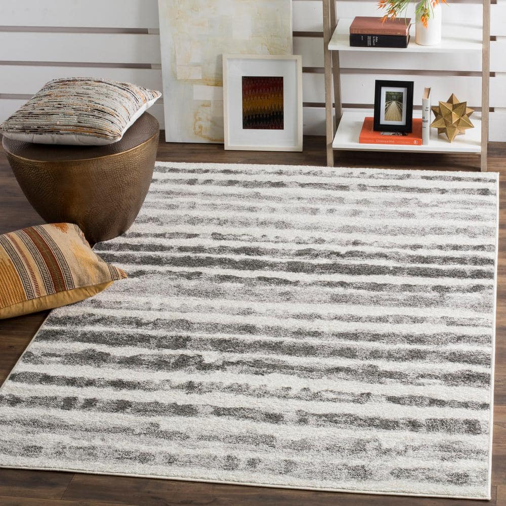 Ivory Rectangular Easy-Care Synthetic Rug 36"x4"