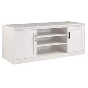 Waverly 66.88 in. W White-Wash 40 in. TV Stand with 2-Doors