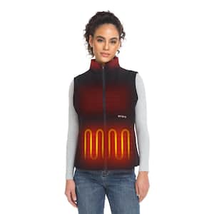 Women's X-Small Black 7.38-Volt Lithium-Ion Heated Golf Vest with One 4.8Ah Battery and Charger