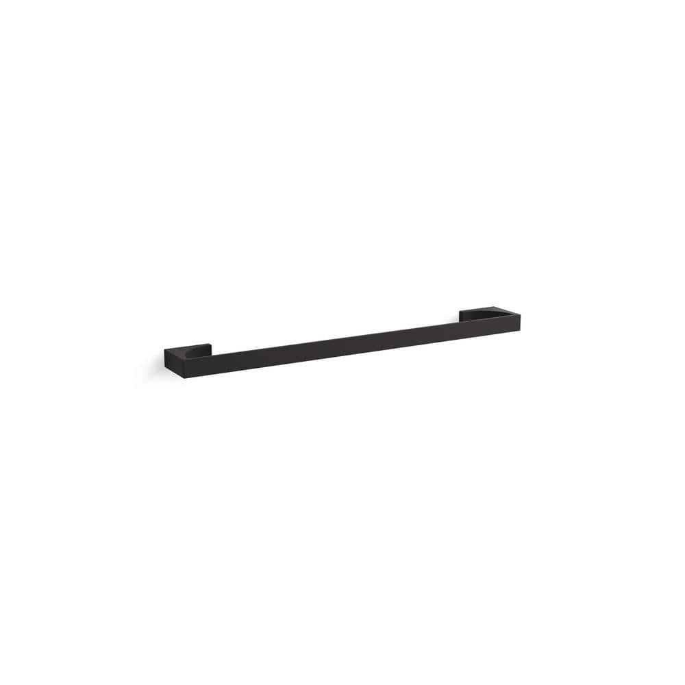 UPC 885612814081 product image for Minimal 24 in. Wall Mounted Towel Bar in Matte Black | upcitemdb.com