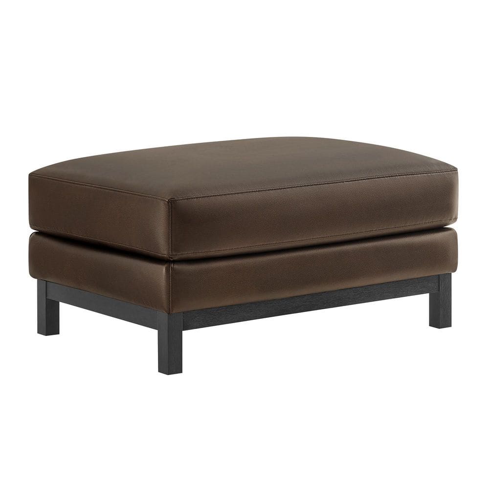 オットマン・スツール ottoman leather footstool Modway Roscoe Vegan Leather Ottoman in Espresso-Faux Leather