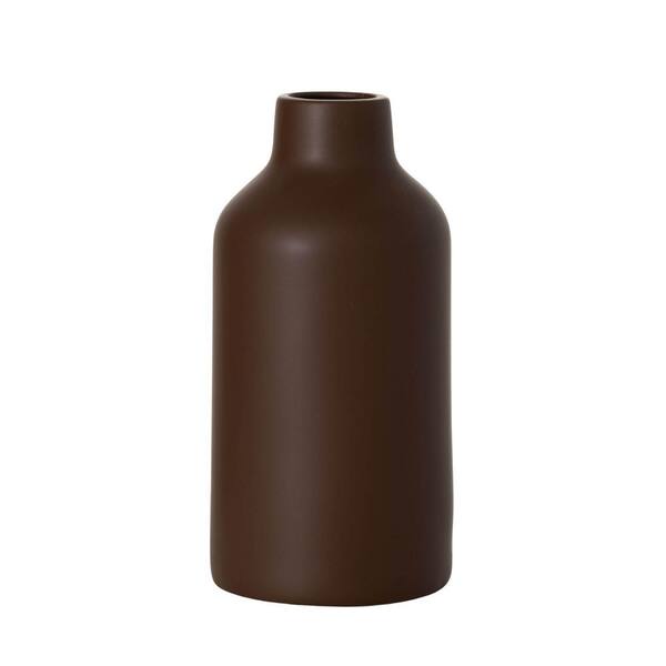 Brown Textured Ceramic Pod Vase - World Market