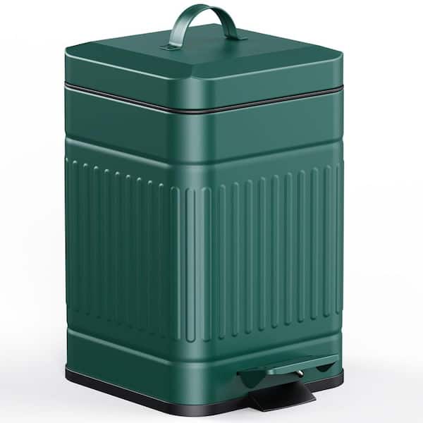 1.3 Gal,Stainless Steel Outdoor Small Trash Can with Lid,Green