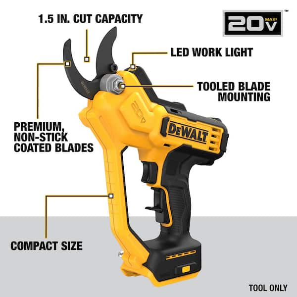 DEWALT DCPR320BWCB230C 20V MAX Cordless Battery Powered Pruner Kit with (1) 3Ah Battery & Charger - 2
