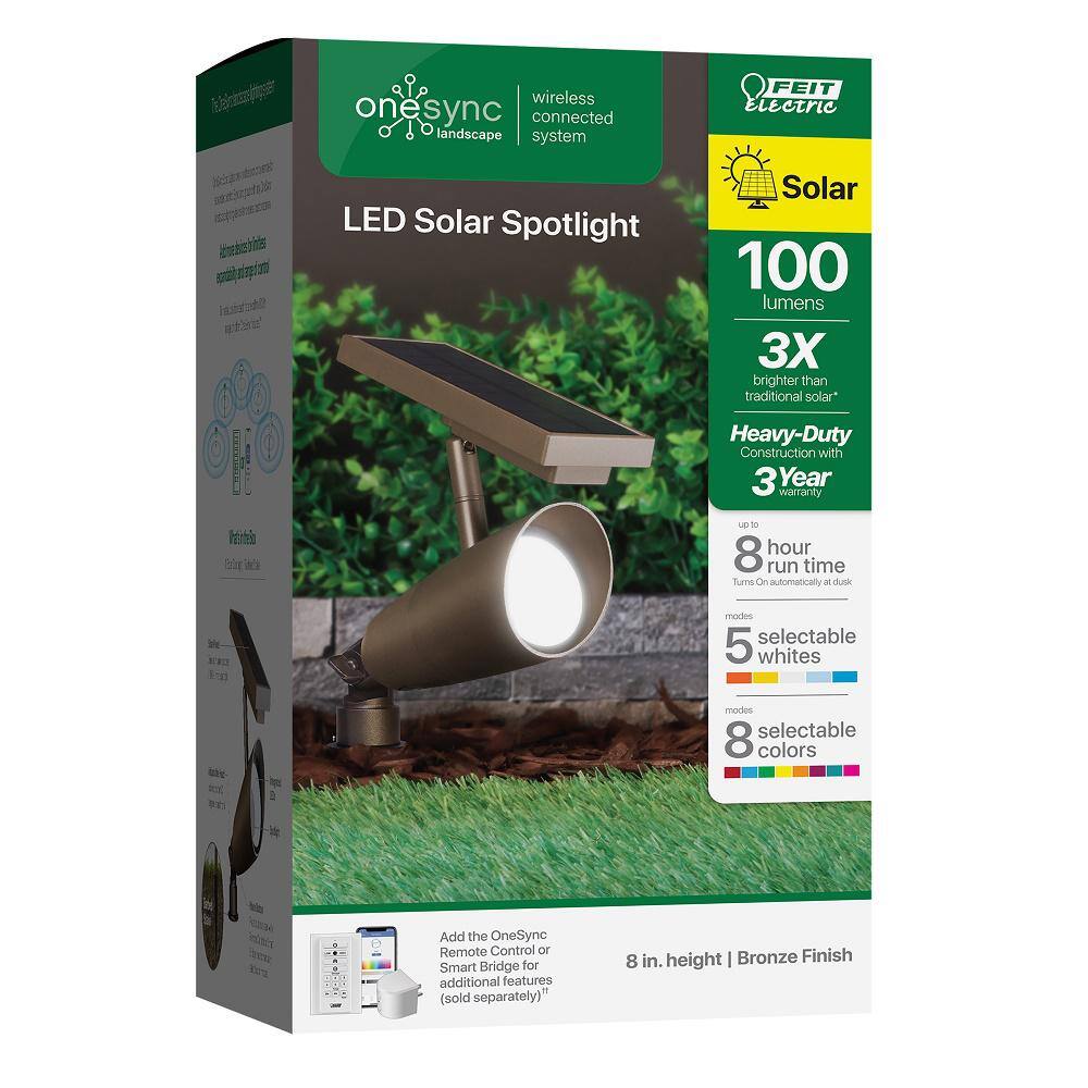 Bronze Solar Powered LED Spotlight with Adjustable Solar Panel
