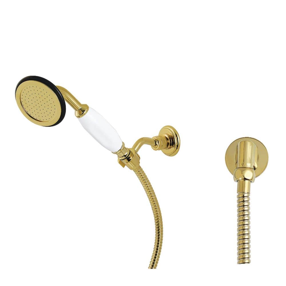 Vintage 1-Spray Wall Mount Handheld Shower Head 1.8 GPM in Polished Brass price history on PriceWatchPro