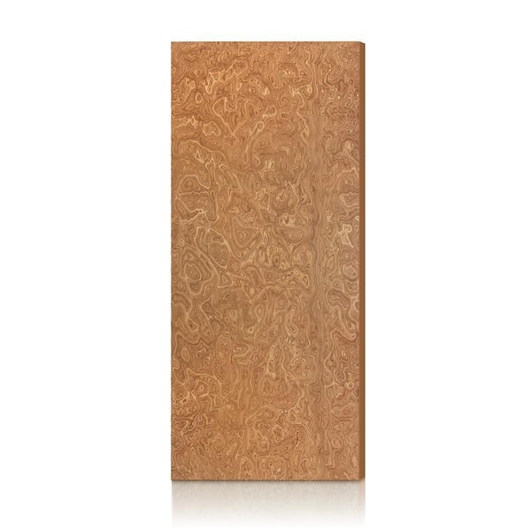 CALHOME 30 in. x 80 in. Walnut Smooth Flush Hollow Core Veneer Composite Interior Door Slab
