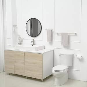 5-Piece Bath Hardware Set with Towel Bar Towel Hook Toilet Paper Holder in Brushed Nickel